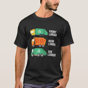 Grafikfonsfunktion för sopor Lastbil, framsida, ba T Shirt