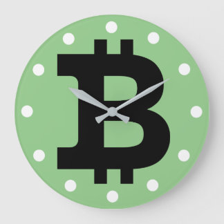 Grafikföretag för Bitcoin logotyp, kontorsmur Stor Klocka