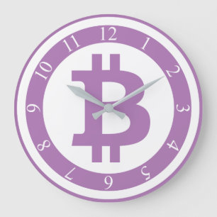 Grafikföretag för Bitcoin logotyp, kontorsmur Stor Klocka