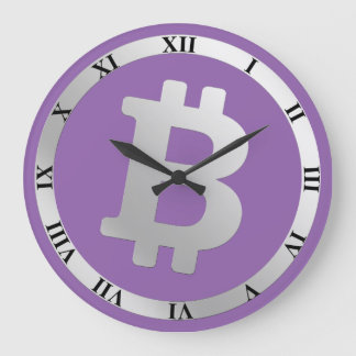 Grafikföretag för Bitcoin logotyp, kontorsmur Stor Klocka