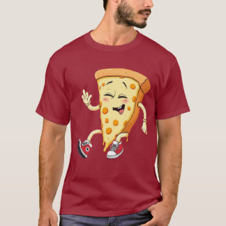 Grafikgaranti för roligt av pizzasagar för matvaro t shirt