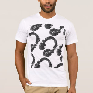 grafikhörlurar t-shirt