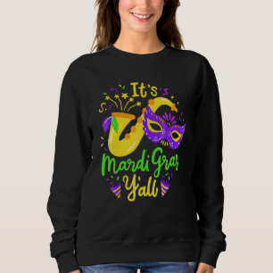Grafikkarnival Det är Mardi Gras Yall Funny Mask T Shirt