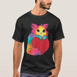 Grafikklut för kattfärgad konst t shirt