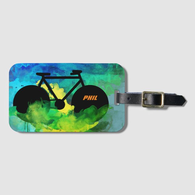 Grafikkonst av coolans cykel bagagebricka (Framsida horisontal)