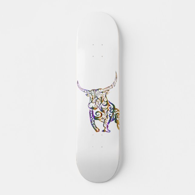 Grafikkort för Bull Design  Mini Skateboard Bräda 18,5 Cm (Framsida)