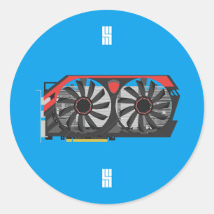Grafikkortsdesign för MSI Twin Frozr Runt Klistermärke