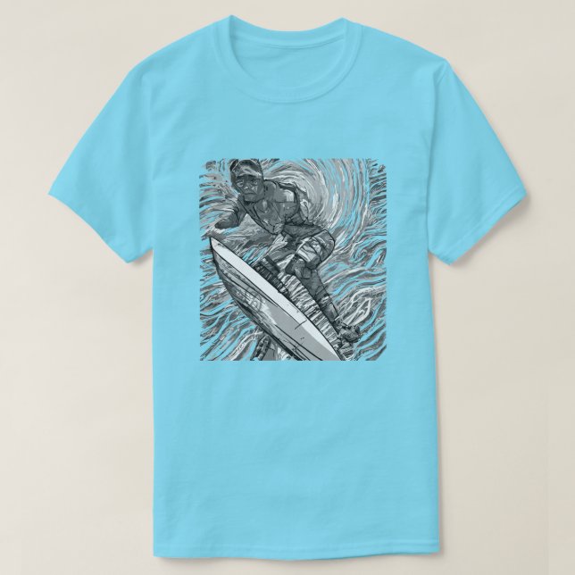 Grafikkortssurfer T Shirt (Design framsida)