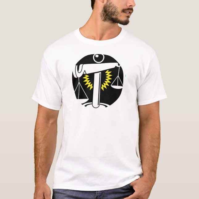 Grafiklibra-skalor T-shirt (Framsida)