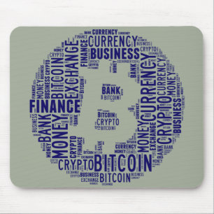 Grafikordteckning för Bitcoin logotyp Musmatta