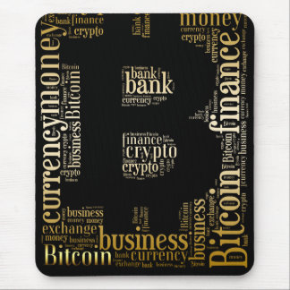 Grafikordteckning för Bitcoin logotyp Musmatta