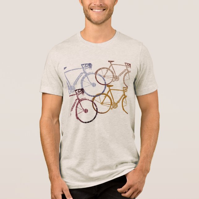 Grafiköverlappande cyklar t shirt (Framsida)