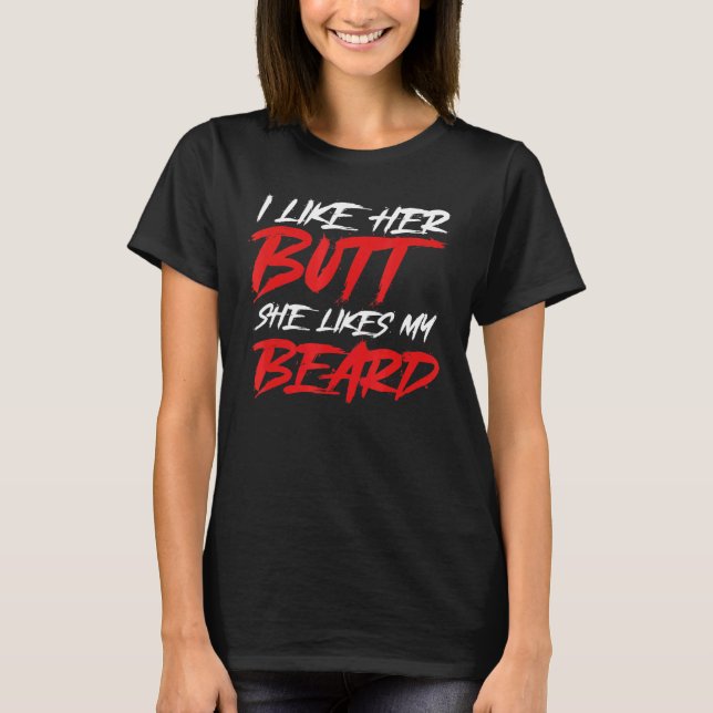 Grafikskäggsapparat jag gillar hennes knut hon gil t shirt (Framsida)