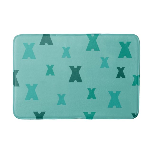 Grafiksymbol ditt första Mönster på någon Färg Badrumsmatta (Framsidan)