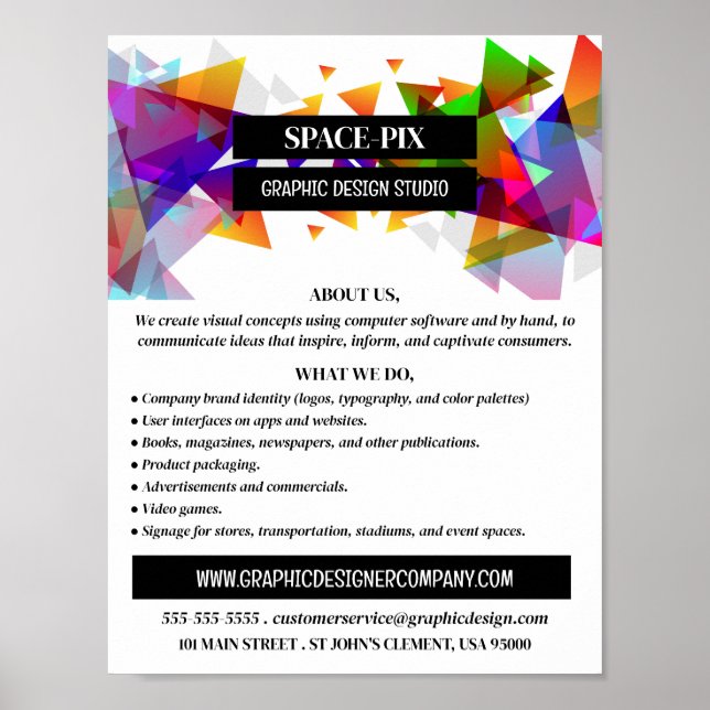 Grafiktriangeldesign, grafisk designanpassning poster (Framsidan)