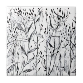 Grafisches Bild von Pflanzen Kakelplatta