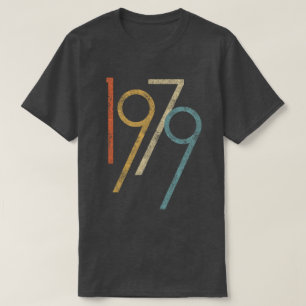 Grafisk 1979 40th födelsedag för färgrik vintag t shirt