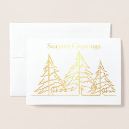 Grafisk Art Deco julgran Foto Jul  Folierat Kort