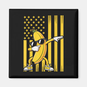 Grafisk banan amerikansk USA-flagga Dabbing banan Magnet