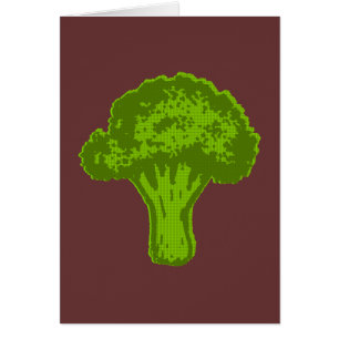 Grafisk broccoli hälsningskort