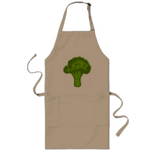 Grafisk broccoli långt förkläde
