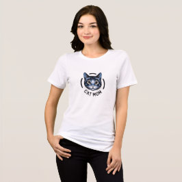 Grafisk Cat Mom T-shirt för kvinnor