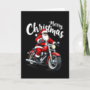 Grafisk Cool Tomte på Chopper Julkort Kort