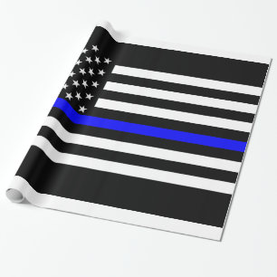 Grafisk dekor för tunn blålinjenamerikanska presentpapper