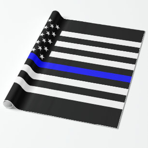 Grafisk dekor för tunn blålinjenamerikanska presentpapper