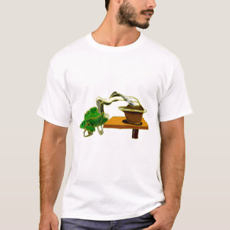 Grafisk design för kaskadBonsaivänster sida T-shirt