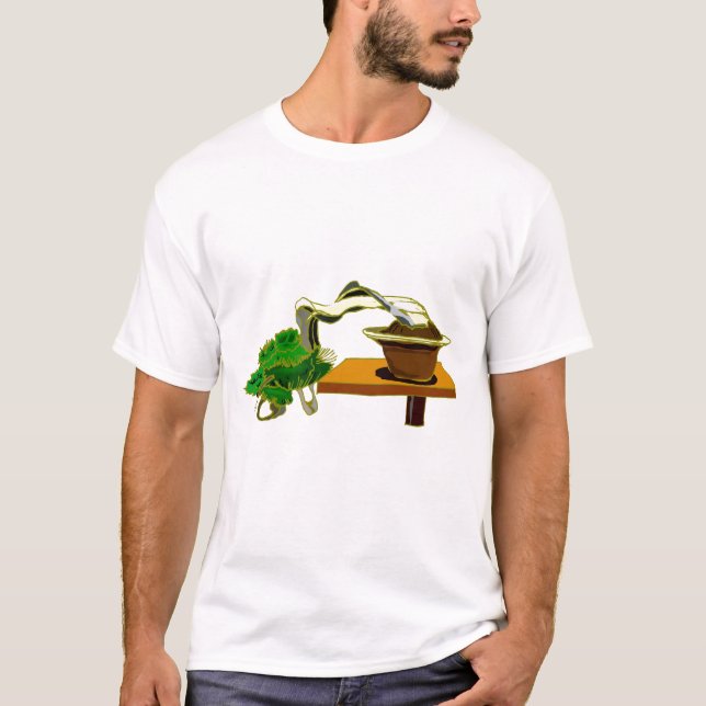 Grafisk design för kaskadBonsaivänster sida T-shirt (Framsida)