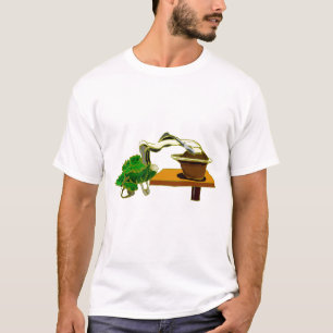 Grafisk design för kaskadBonsaivänster sida Tee
