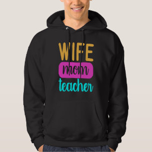 Grafisk design för Mama Hemundervisning Hustru Mam Hoodie