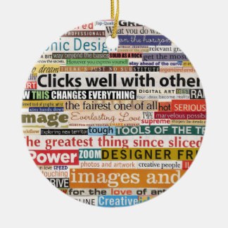 Grafisk design julgransprydnad keramik