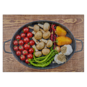 Grafisk design med grönsaksgryta och trädseffekt