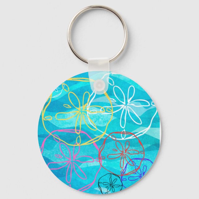 Grafisk design med sanddollar på nyckelring (Framsida)