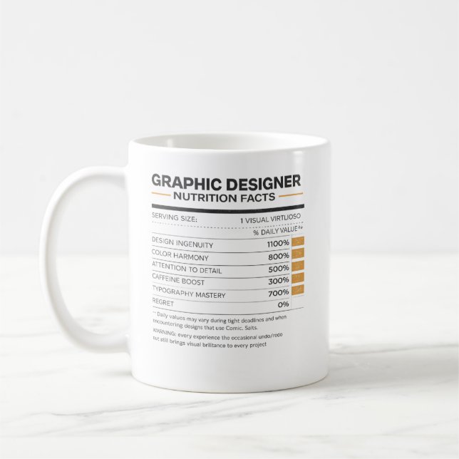 Grafisk designers present för digital konstnär kaffemugg (Vänster)