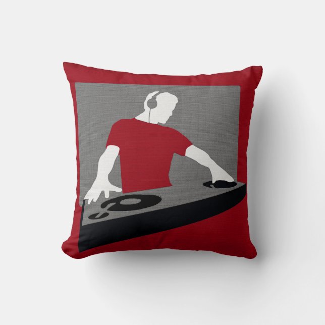 Grafisk DJ-svarv kudde (Framsida)