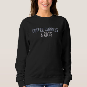 Grafisk Färgad Sats Kaffe Kramar & Katter T Shirt