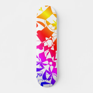 GRAFISK FÄRGSKYDDSKYDDSKYDDSFORMGIVNING MINI SKATEBOARD BRÄDA 18,5 CM