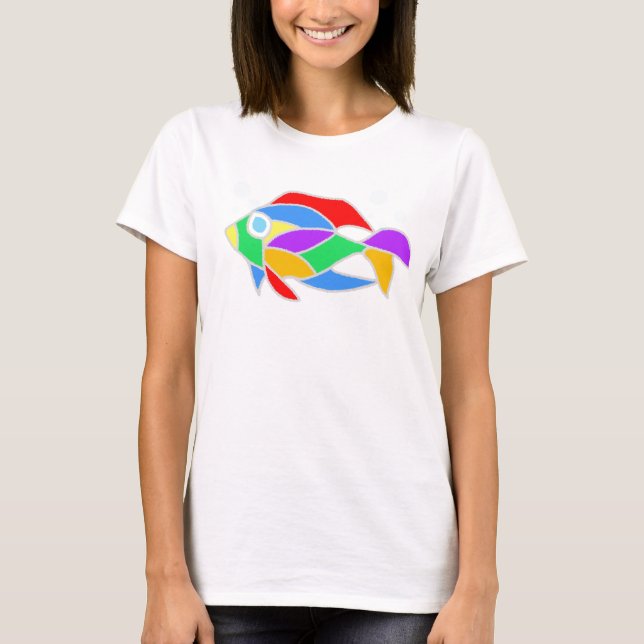 Grafisk fisk t-shirt (Framsida)