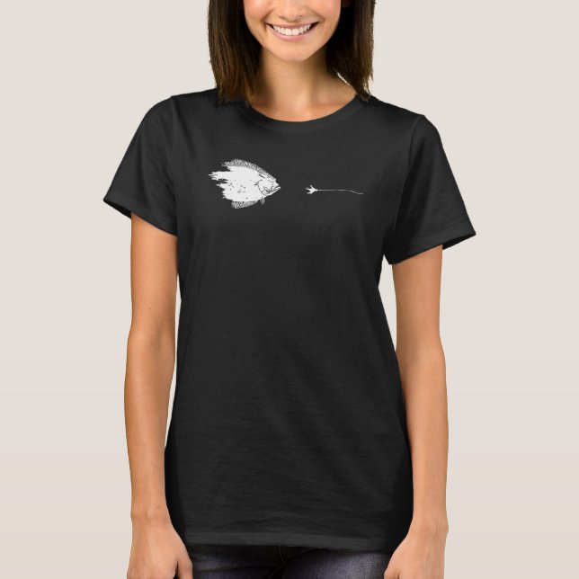 Grafisk flugfiske krok line  fisk fluke t shirt (Framsida)