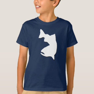 GRAFISK FORELLFISKEVEKTOR T SHIRT