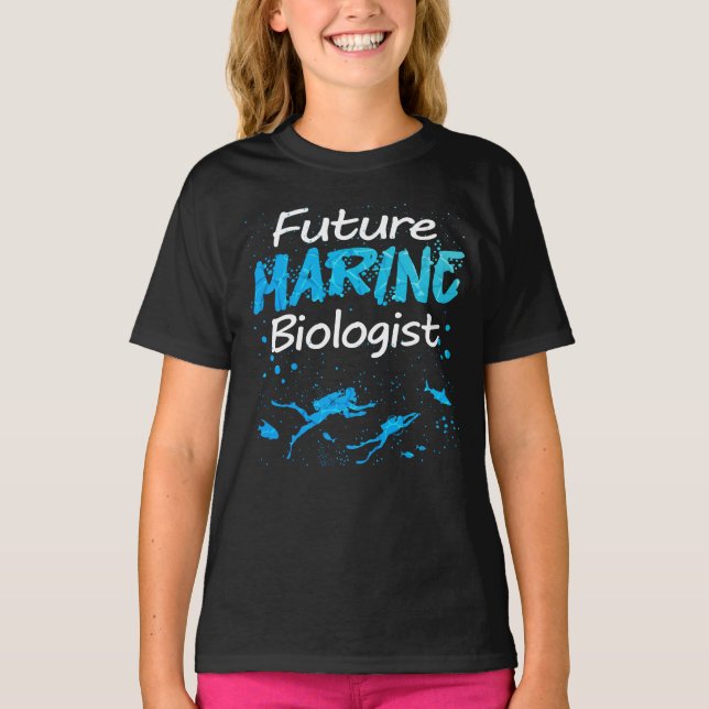 Grafisk framtida marinbiolog t shirt (Framsida)