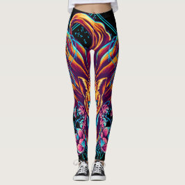 Grafisk fusion leggings