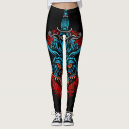 Grafisk fusion leggings