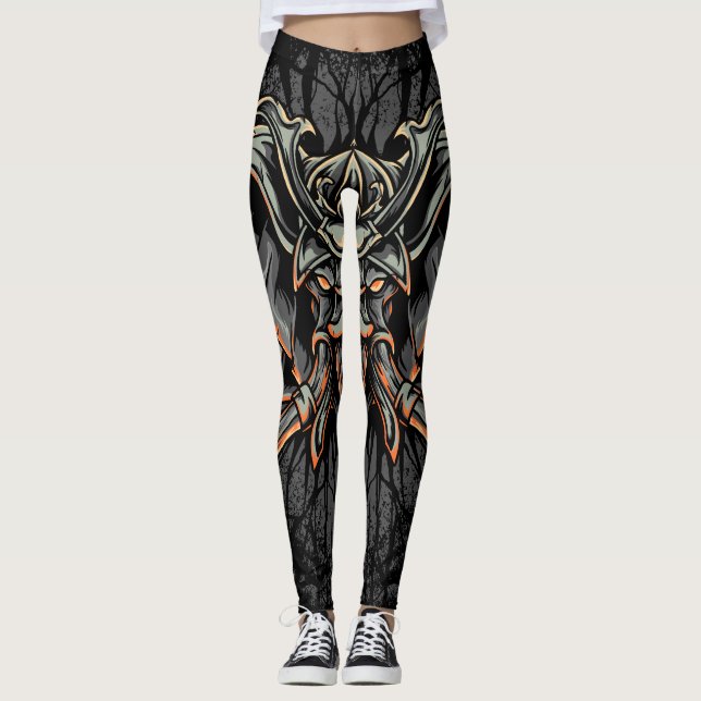 Grafisk fusion leggings (Framsida)