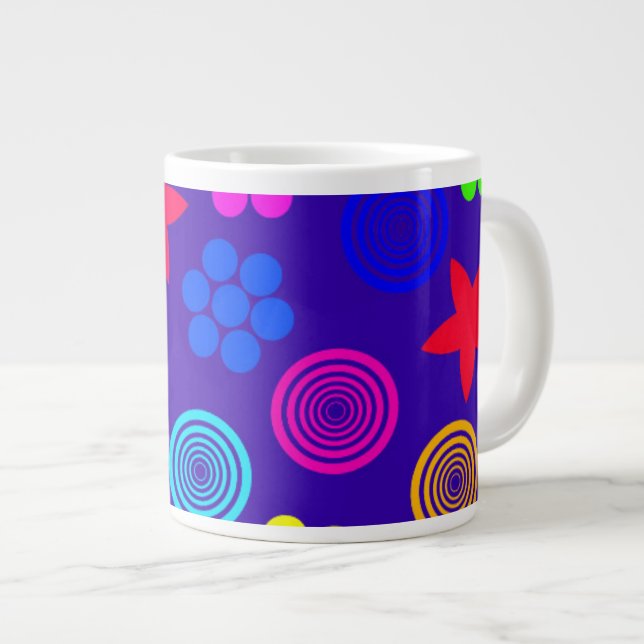 Grafisk Geo Jumbo Mugg (Framsida höger)