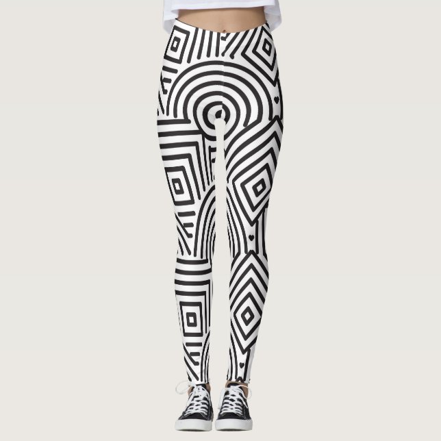 Grafisk geometri: Beauty Mönster Leggings (Framsida)