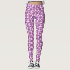 Grafisk gullig rosa kaninkanindamasker leggings